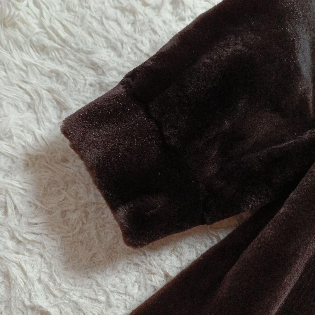 美品✨サガミンク　シェアードミンク　銀タグ　装飾ボタン　ロング丈　大きめサイズ