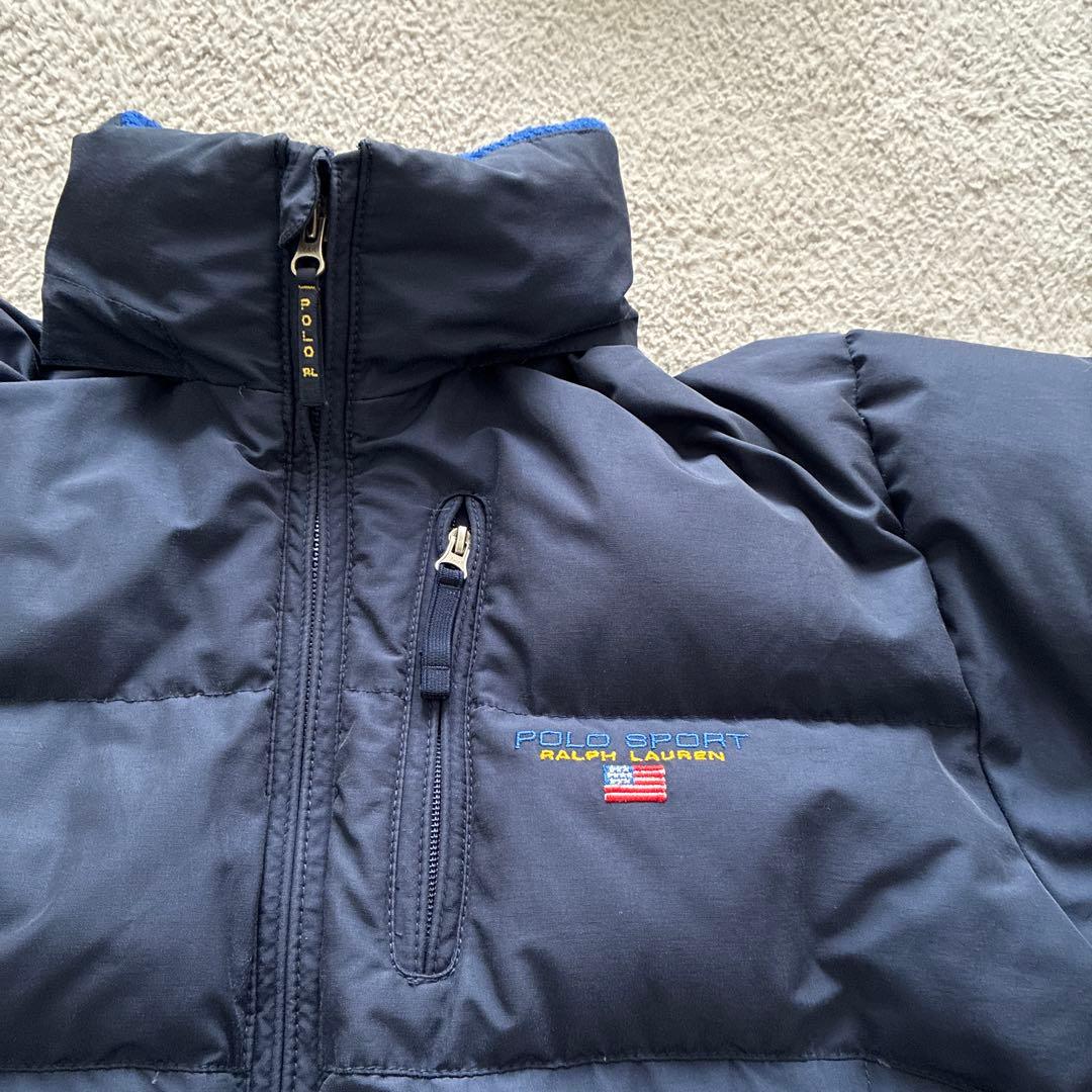 90's POLO SPORT ダウンジャケット ポロスポ　ダウン　古着　星条旗