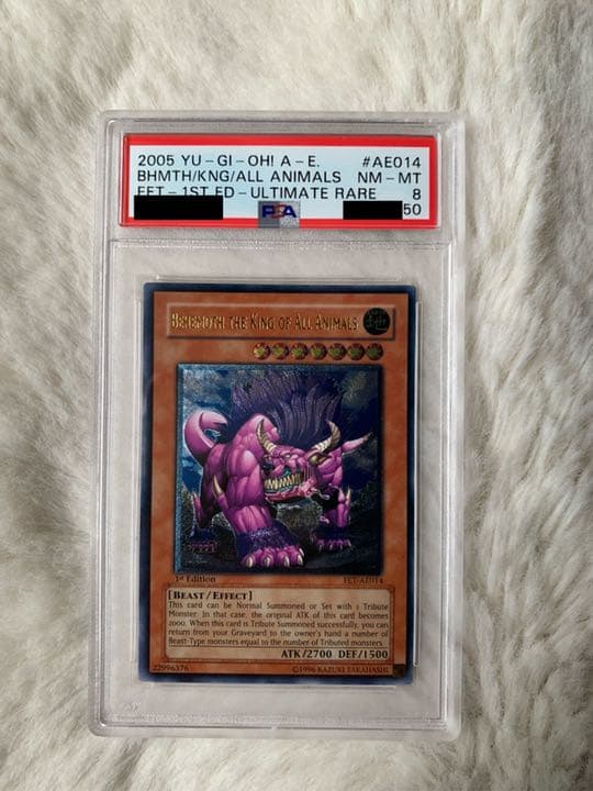 遊戯王 百獣王 ベヒーモス　PSA8 旧アジア版　1st レリーフ