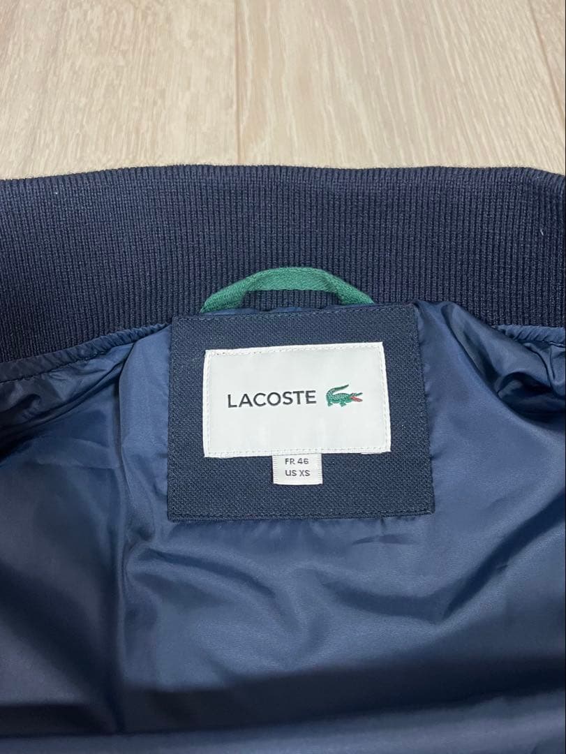 LACOSTE ネイビー ピケダウンベスト Sサイズ