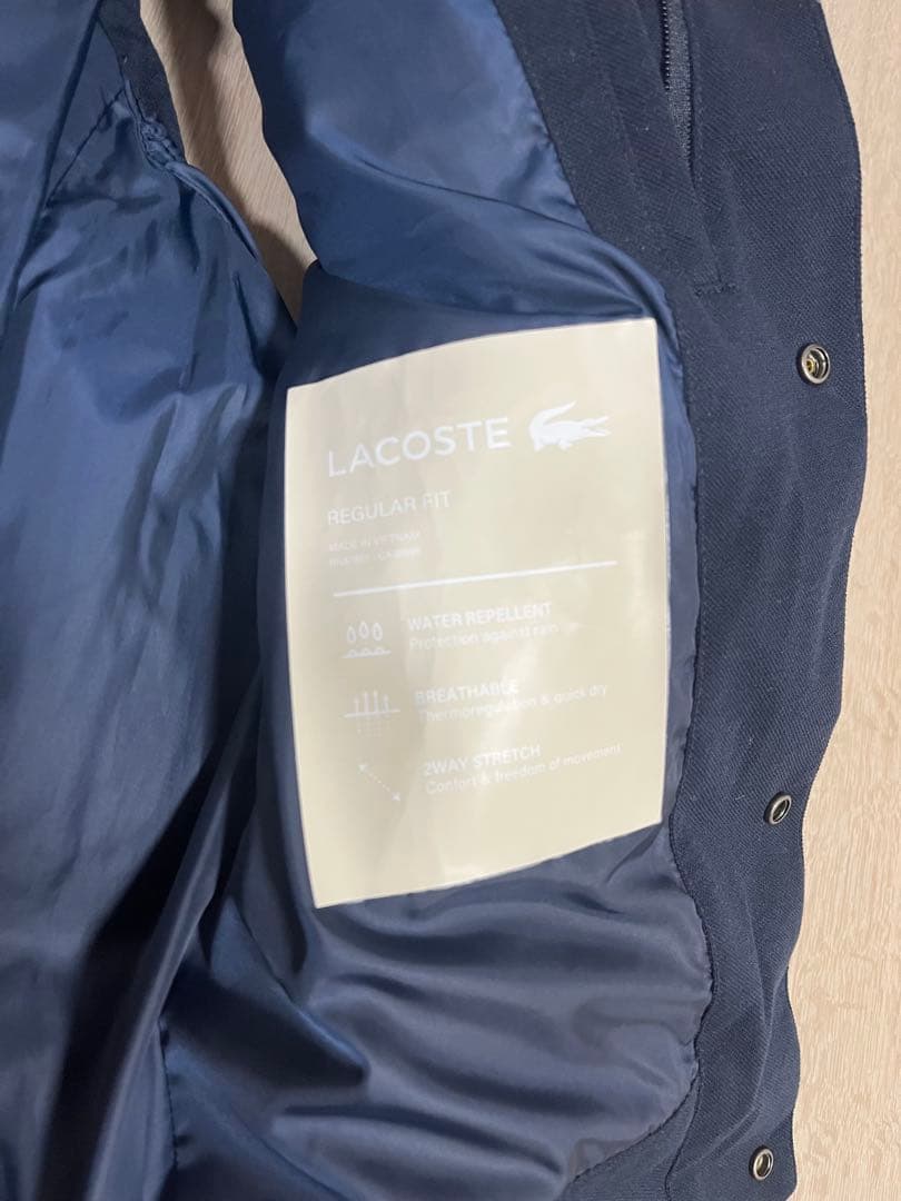 LACOSTE ネイビー ピケダウンベスト Sサイズ