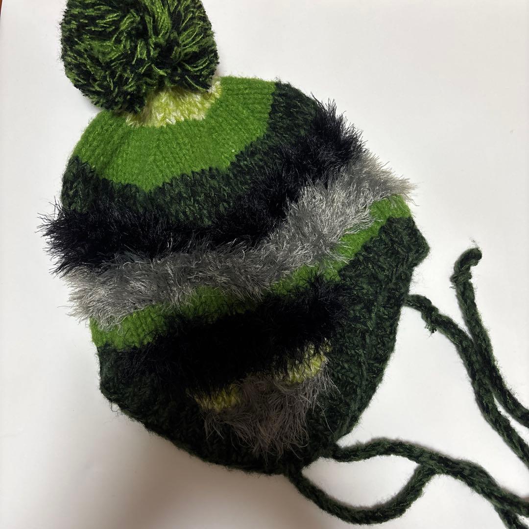 hysteric glamor 緑系ポンポン付きニット帽