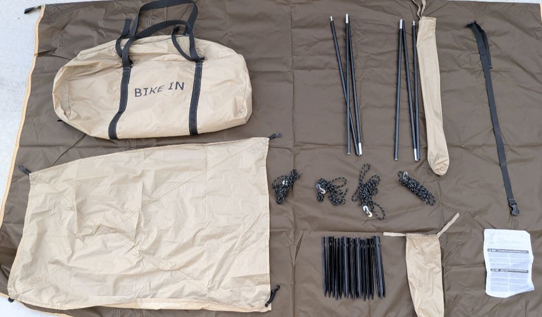 【使用2回】DOD ライダーズバイクインテント T2-466-TN タンカラー