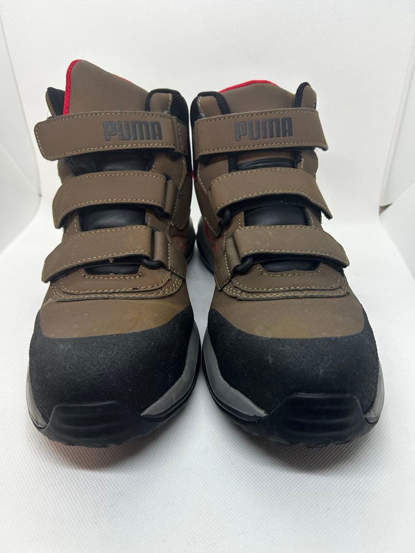PUMA ブラウン ハイカット安全靴 ベルクロ