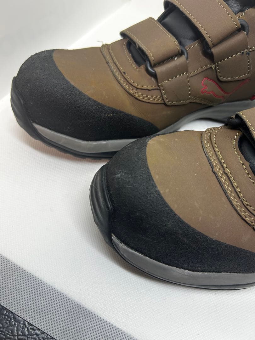PUMA ブラウン ハイカット安全靴 ベルクロ