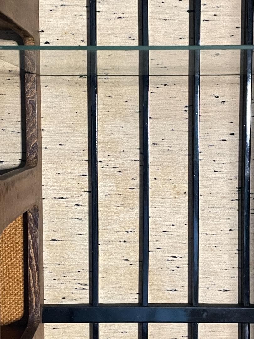 【昭和レトロ】 木製食器棚｜幅88cm｜ガラス引き戸付き｜飾り棚／収納棚｜天然木