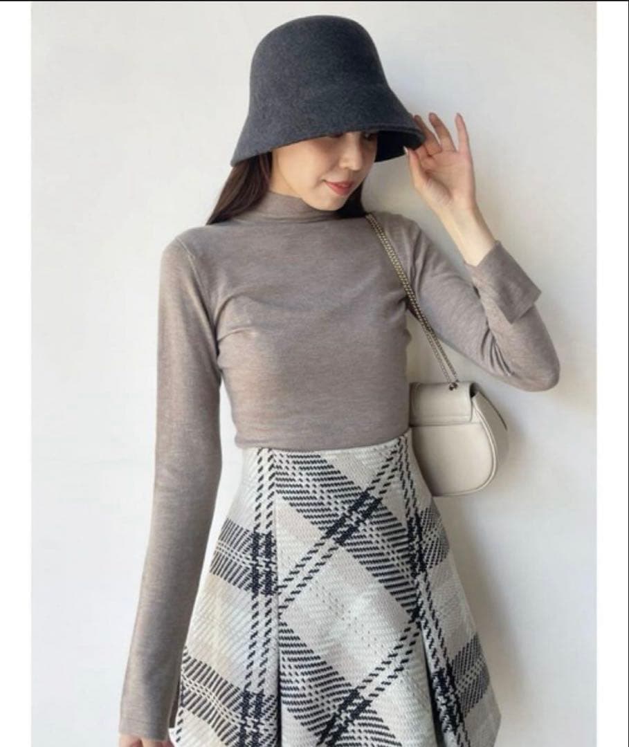 お値下げ　SNIDEL ロービングチェックスカート 2024 AW