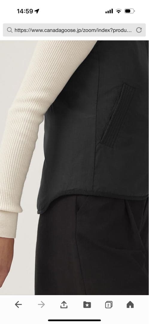 カナダグースアネックス ライナー ベスト ブラックレーベル