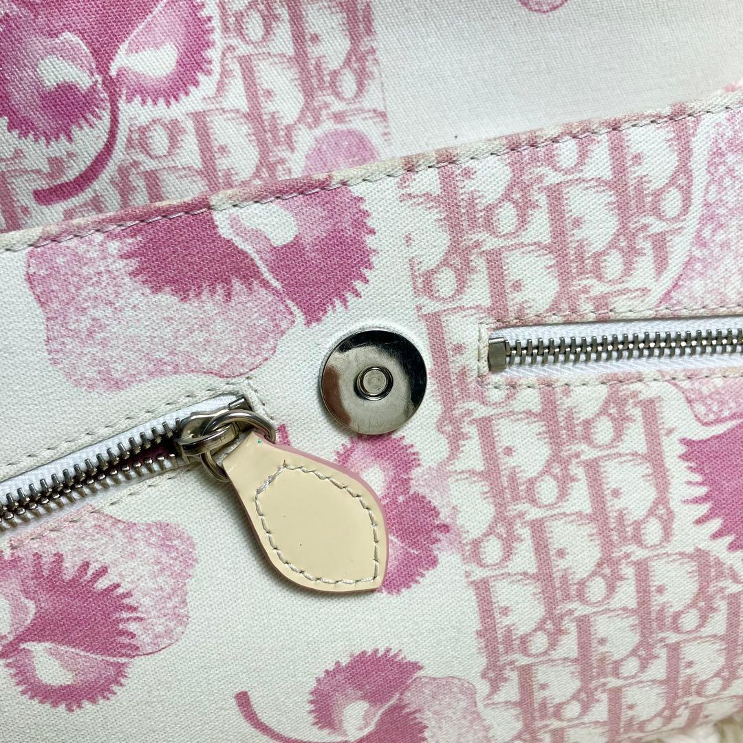 【美品・希少】 クリスチャンディオール チェーンポーチ トロッター フラワー