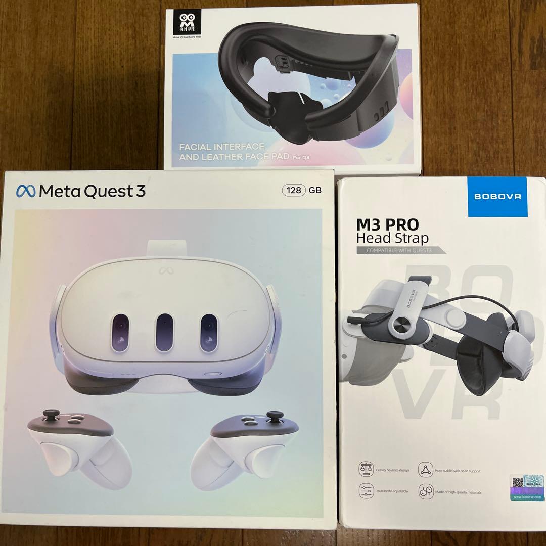  Quest3 128GB BOBOVR M3PRO フェイスパット3点