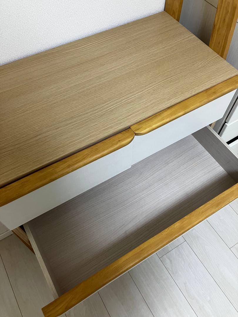 木製ハンガーラック 引き出し付き　ニトリ