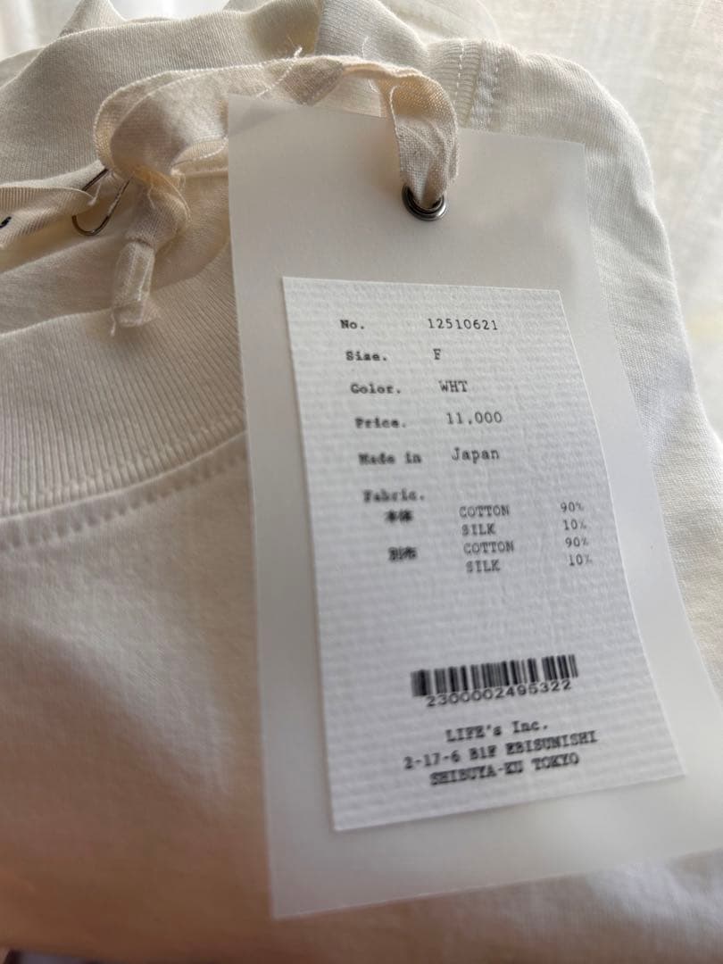 Cottonsilk Useful Long T-shirts ホワイト