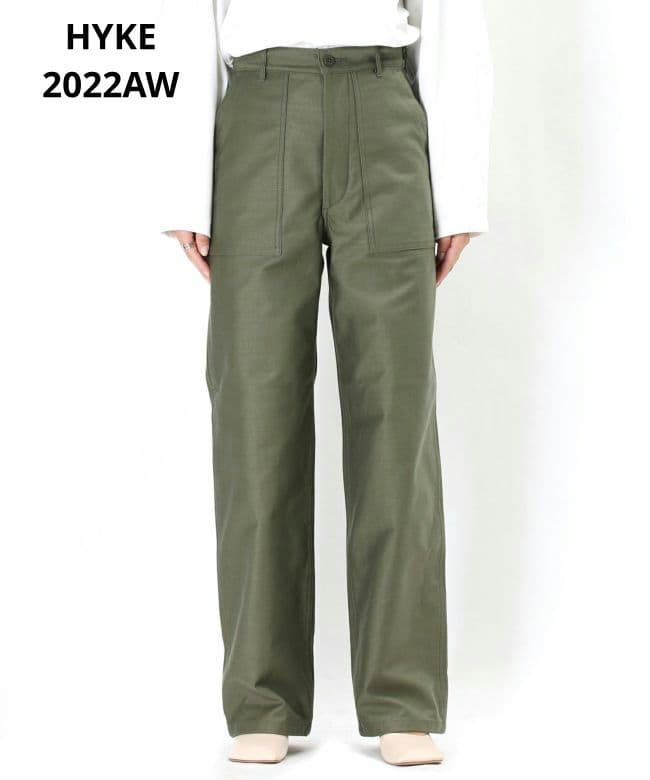 美品　22SS HYKE BACK SATIN BAKER PANTS サイズ4
