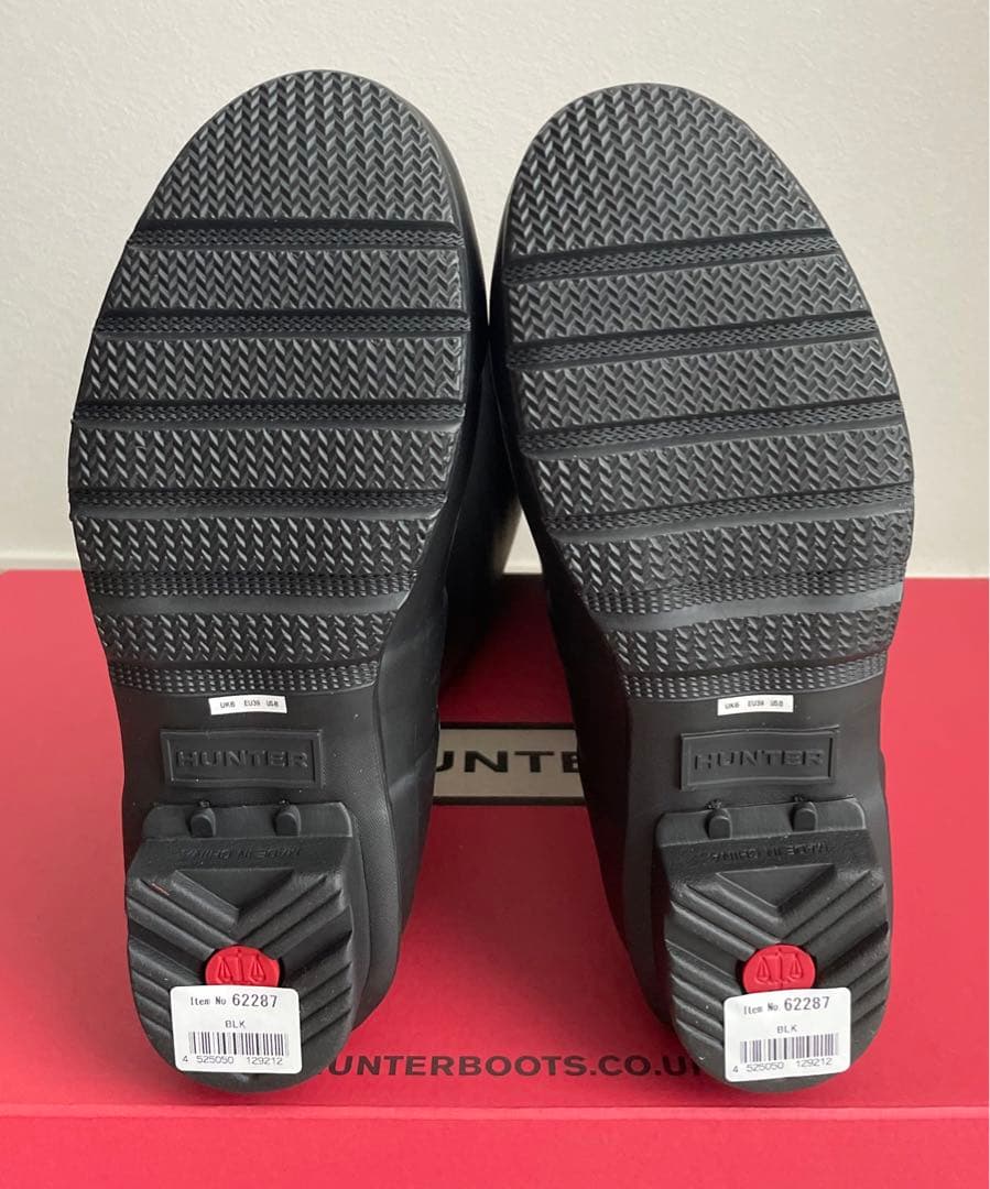 Yui　 【25㎝】HUNTER ロング レインブーツ 雨靴 ブラック 黒