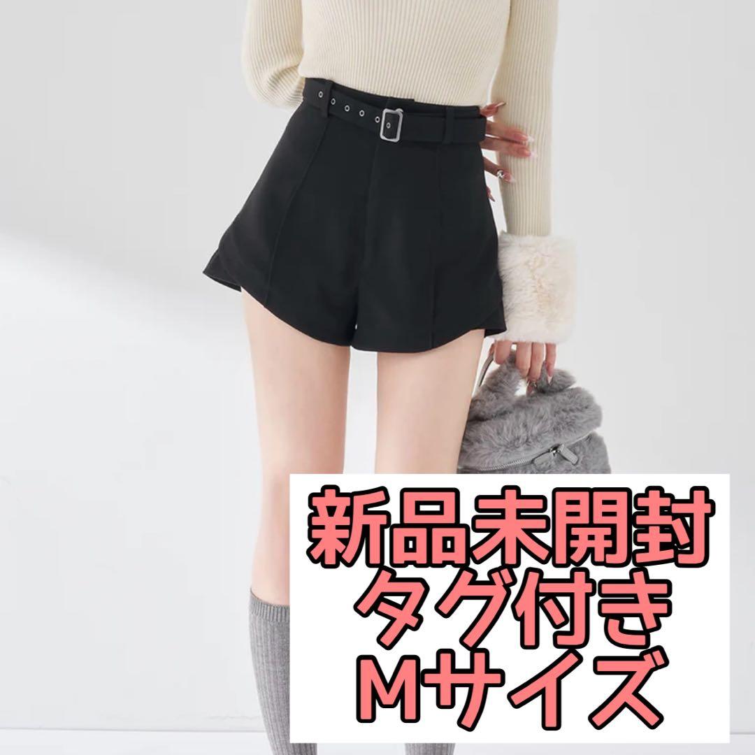 Darich サイドスリットハイウエスト ショートパンツ 黒 Mサイズ