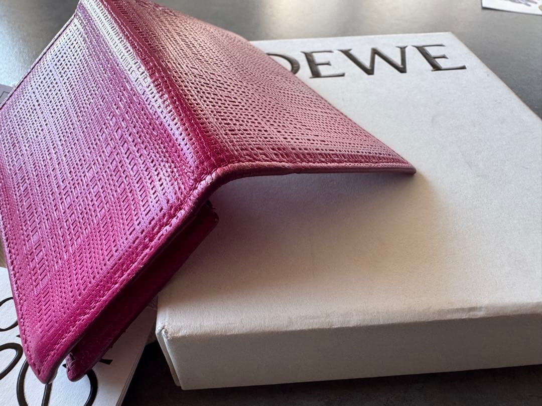 《箱・袋付き》ロエベ アナグラム 型押しカードケース名刺入れ カード入れ