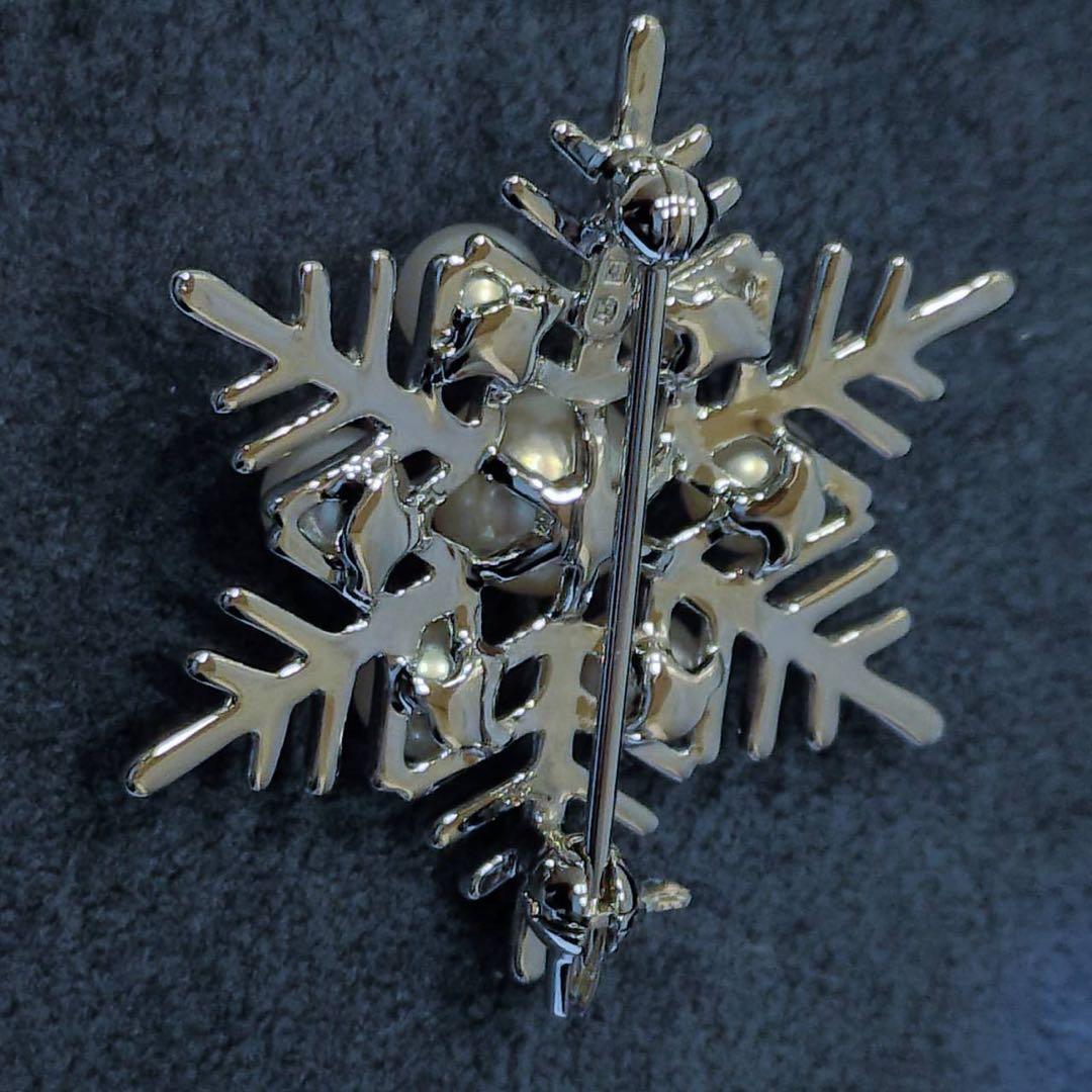 MIKIMOTO パールブローチ 雪の結晶 ケース 外箱 付属品一式【美品】