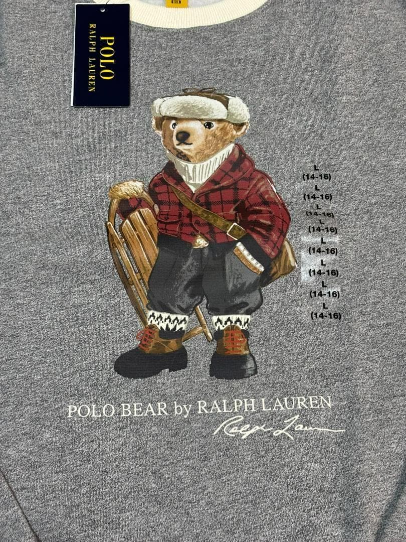 残り2枚最新新品ラルフローレンスウェット　ポロベア トレーナー　ボーイズL160