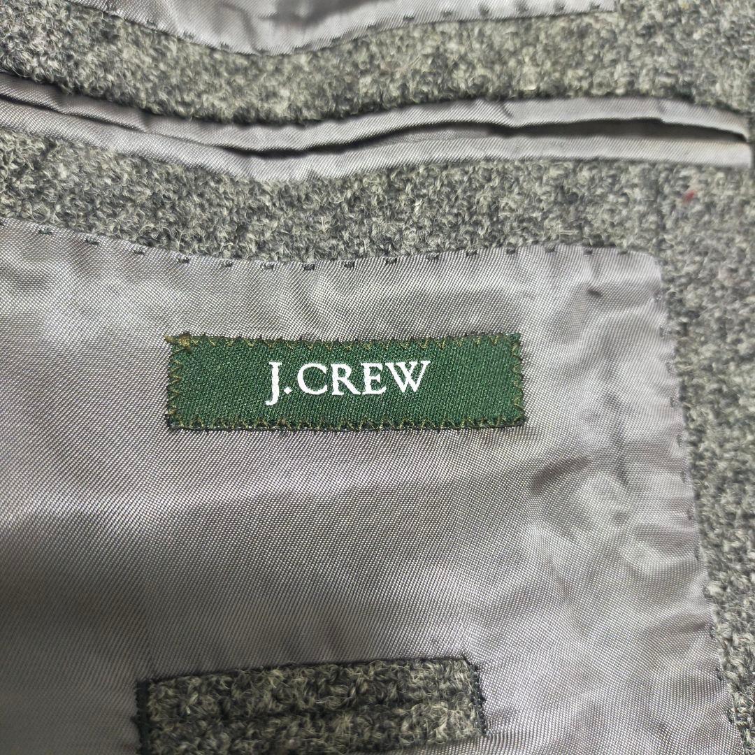 【大人ビジカジ】J.CREW×ハリスツイード・テーラードジャケット・灰・L~XL