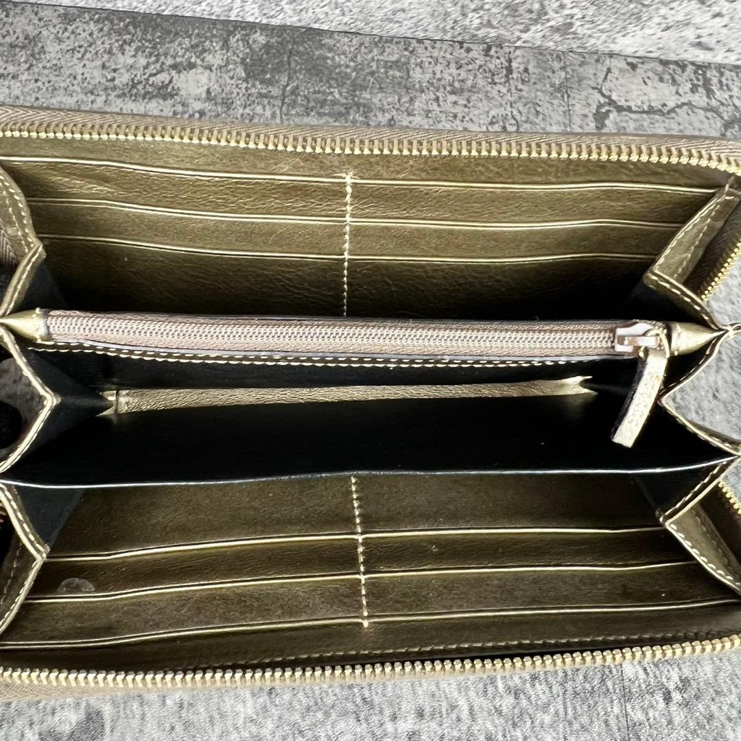 GUCCI GGキャンバス ラウンドファスナー 長財布