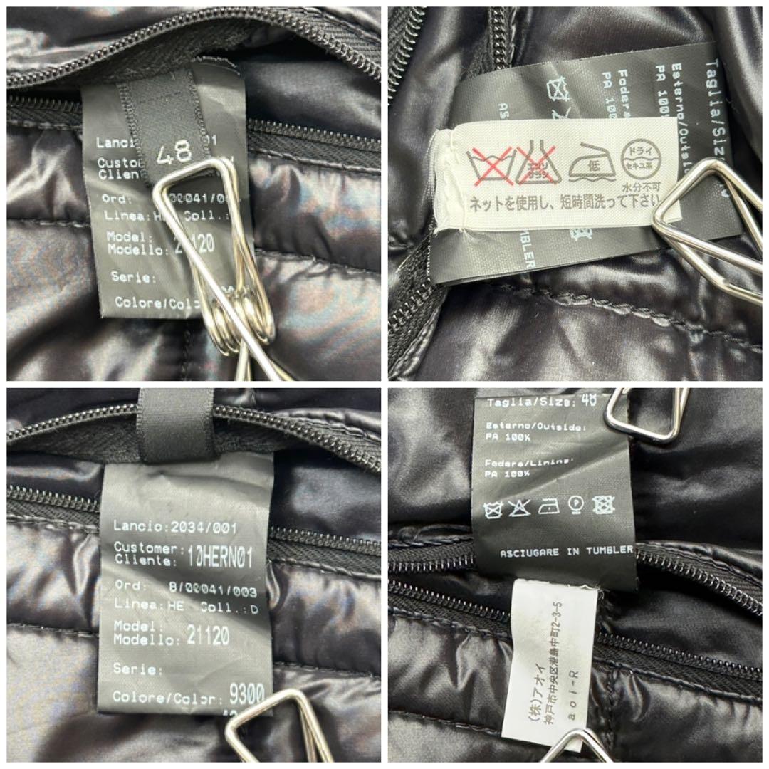 【HERNO】ダウンジャケット 旧タグ LAMPO 軽量 ロゴプレート 48