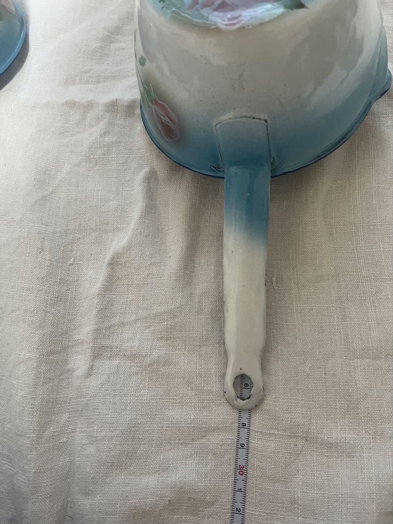 美品♡フランスアンティーク　ホーロー　薔薇　ウェディングセット　コランダー　鍋