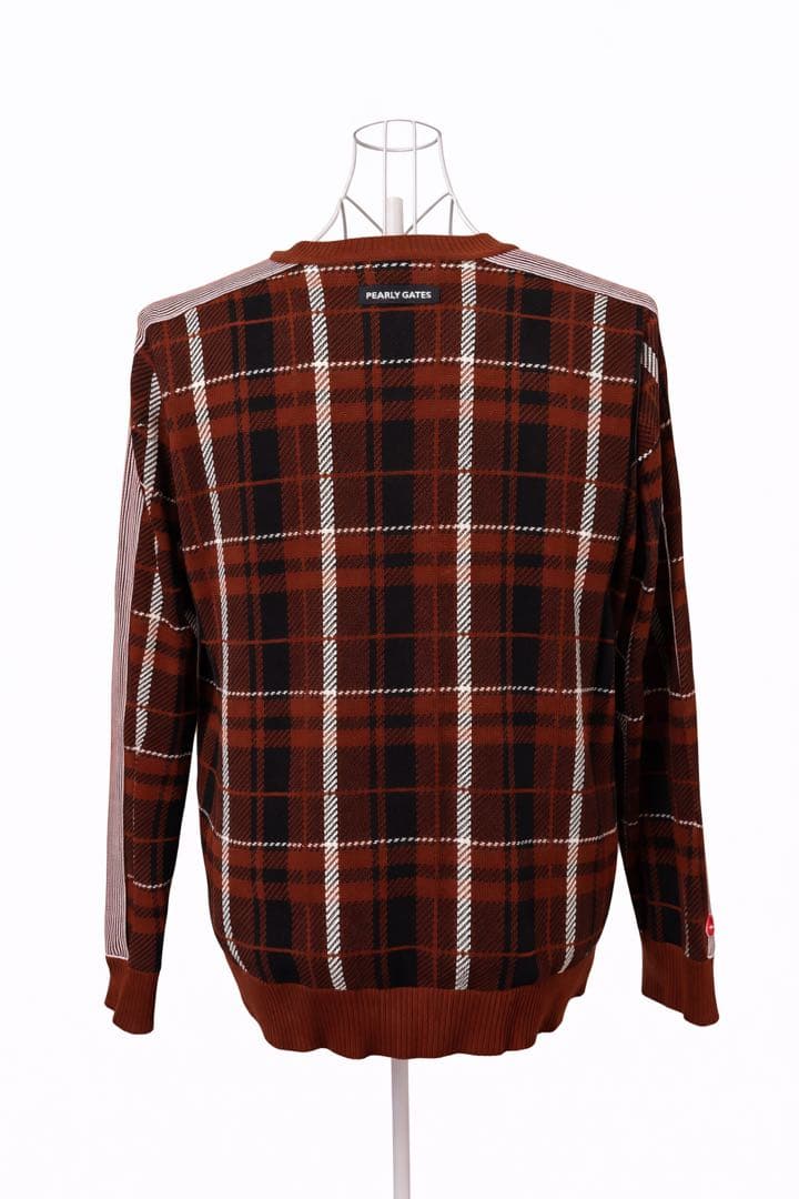 PEARLY GATES PGロゴ チェックセーター