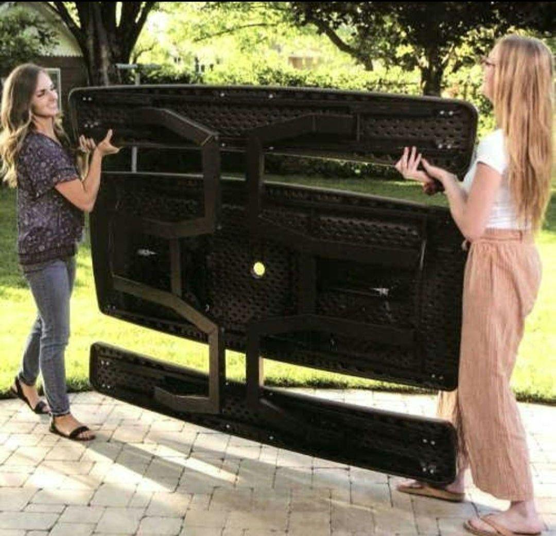 訳アリ特価LIFETIMEフレームピクニックテーブル折りたたみ 6人 ～ 8人