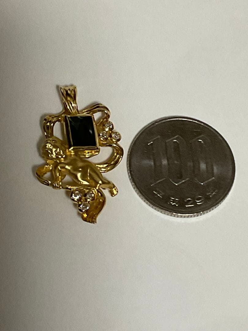 k18 ペンダントトップ　トルマリン