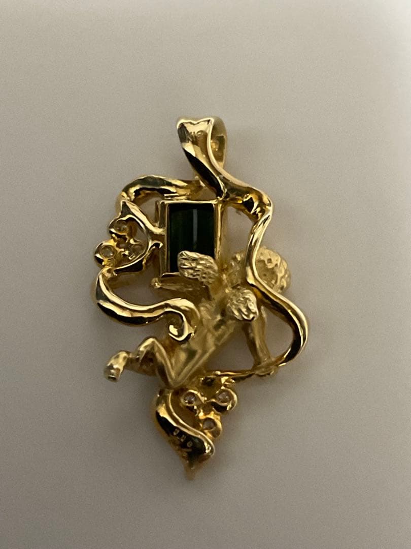 k18 ペンダントトップ　トルマリン