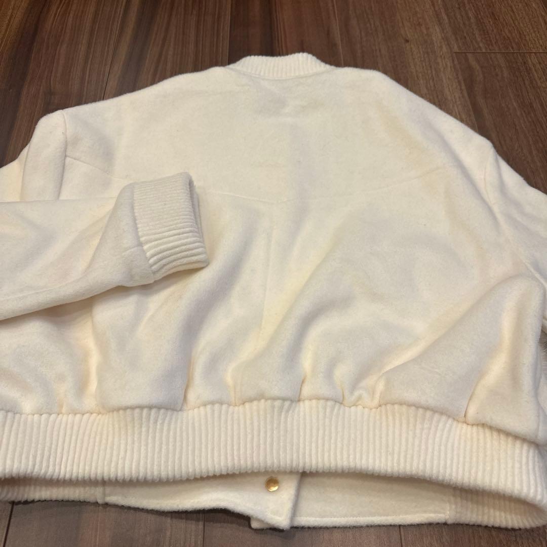 ESMOK fur pocket blouson ホワイト