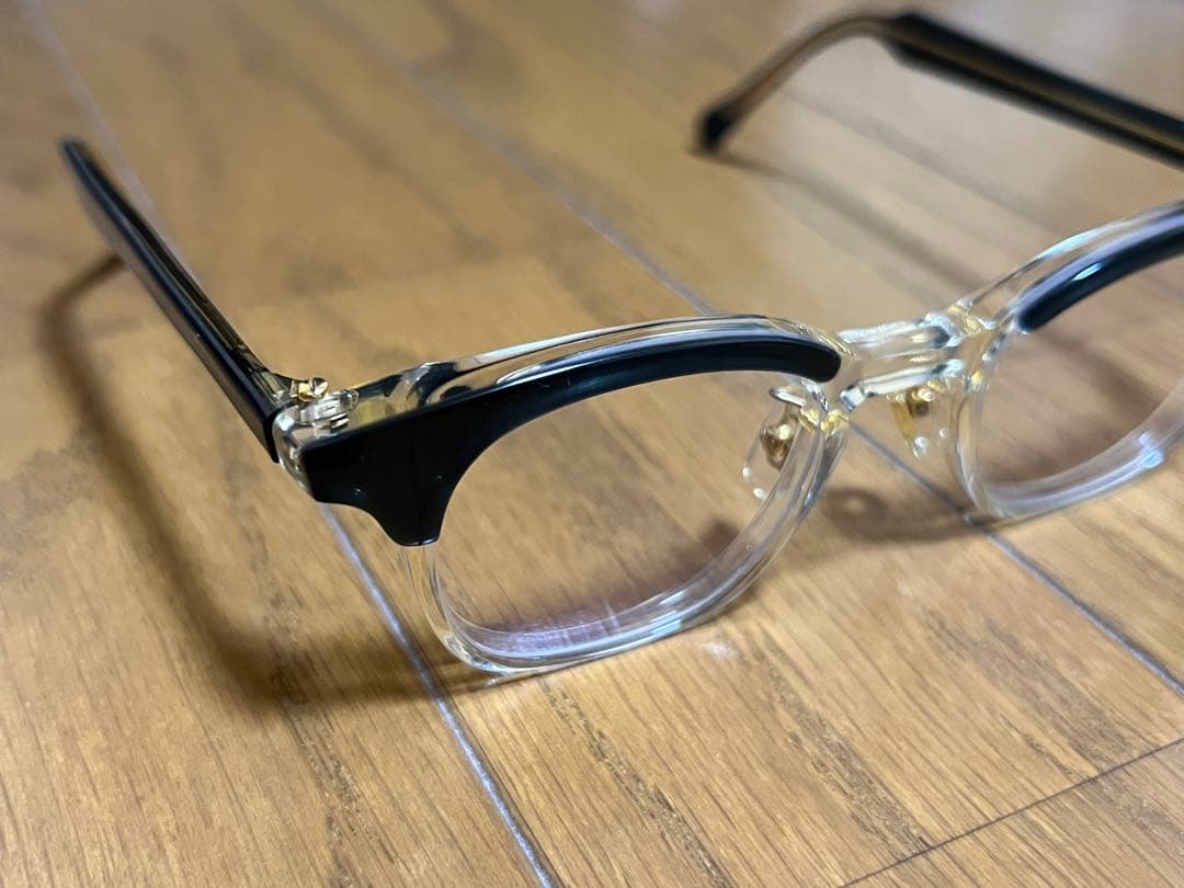 中古品 白山眼鏡 POST TWO-TONE ブルーxクリア