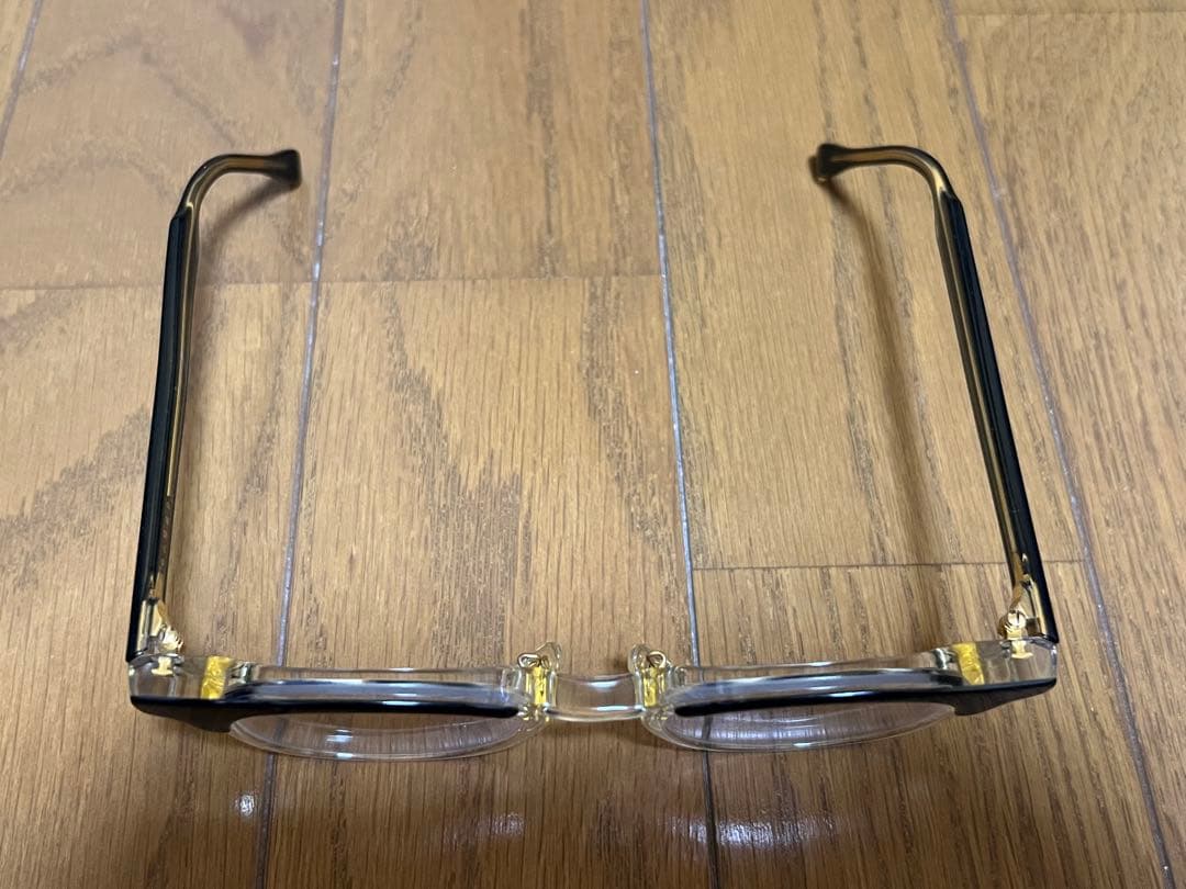 中古品 白山眼鏡 POST TWO-TONE ブルーxクリア