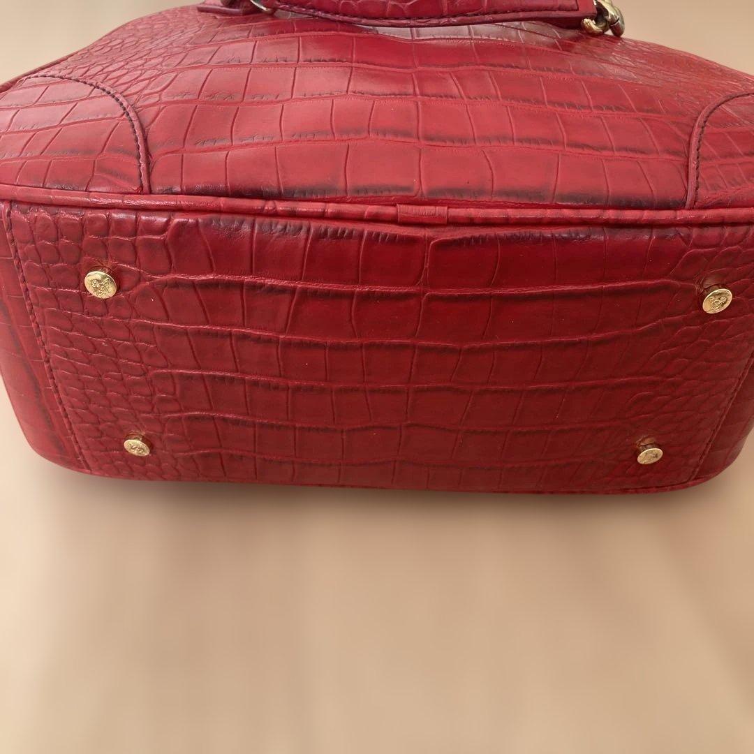 vivienne Westwoodレッド クロコダイル風 ハンドバッグ