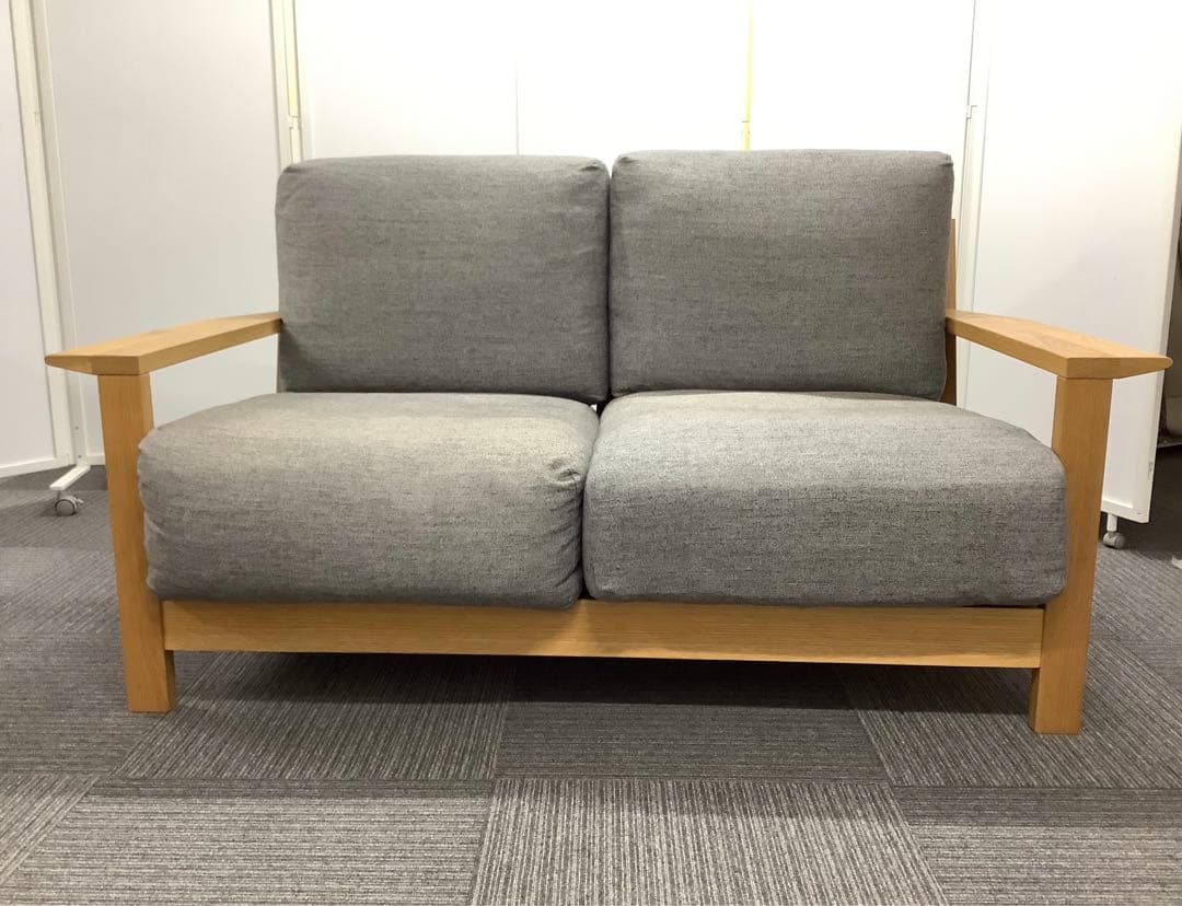 こつぶ 無印良品 2人掛けソファ フェザーポケットコイル2シーター