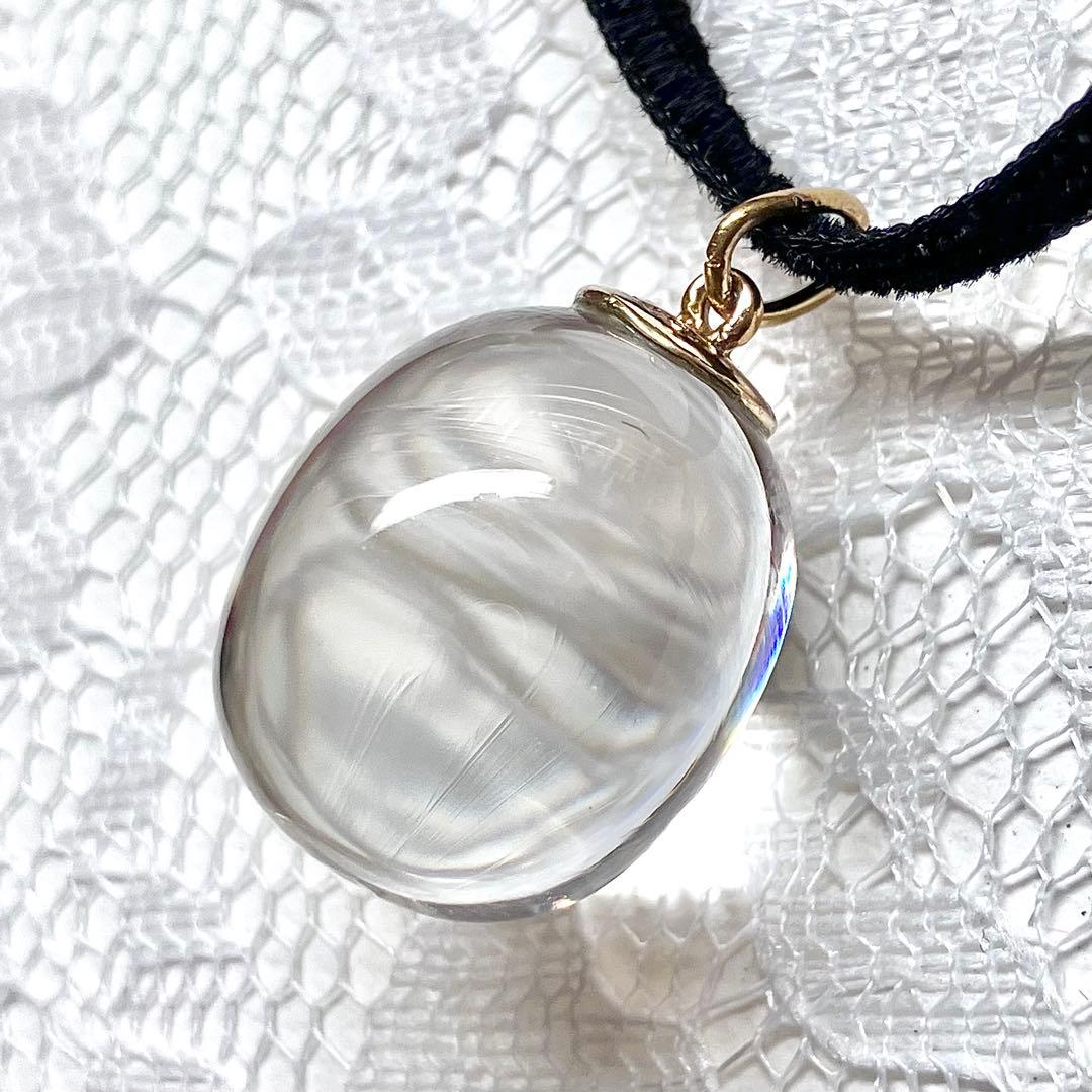 箱付　バカラ　タンタシオン　ネックレス　ペンダント　750 K18 クリア　美品