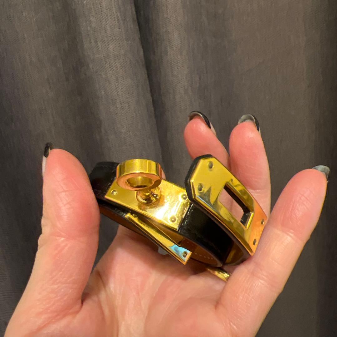 HERMES エルメス　レザーブレスレット 《ケリー》 ドゥブルトゥール