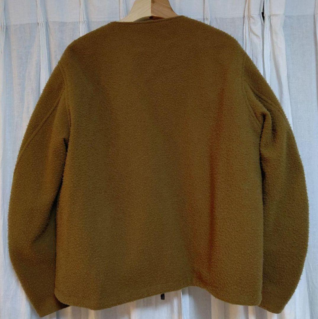 1月3日迄 unfil ノーカラーリバーシブルジャケットウール100% サイズL