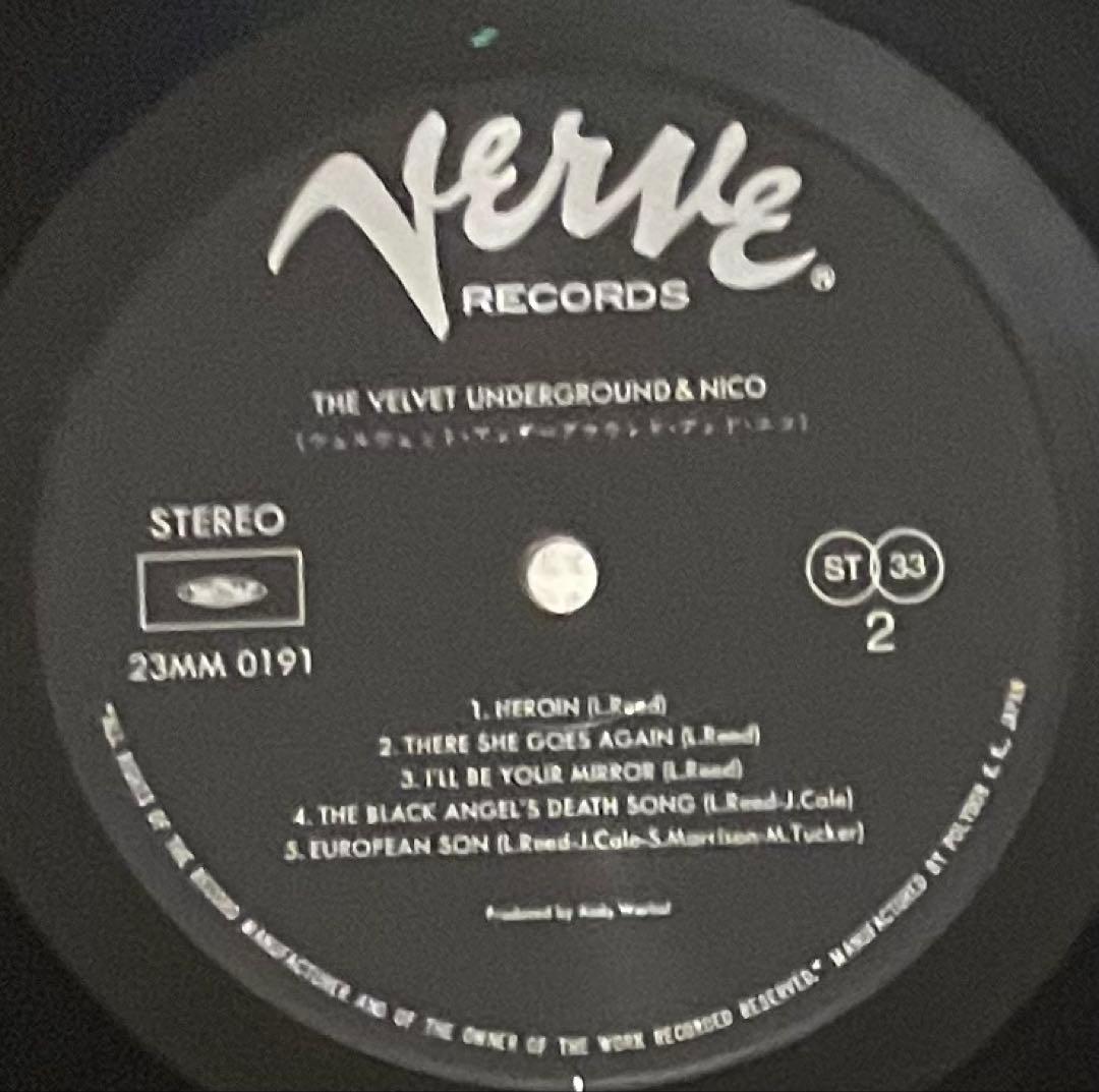 希少LP ヴェルヴェット・アンダーグラウンド・アンド・ニコ　帯コピー