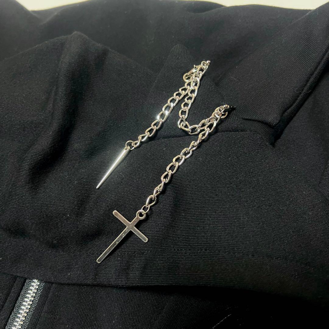 REFLEM レフレム 猫耳ZIPパーカー ジップパーカー 黒 刺繍