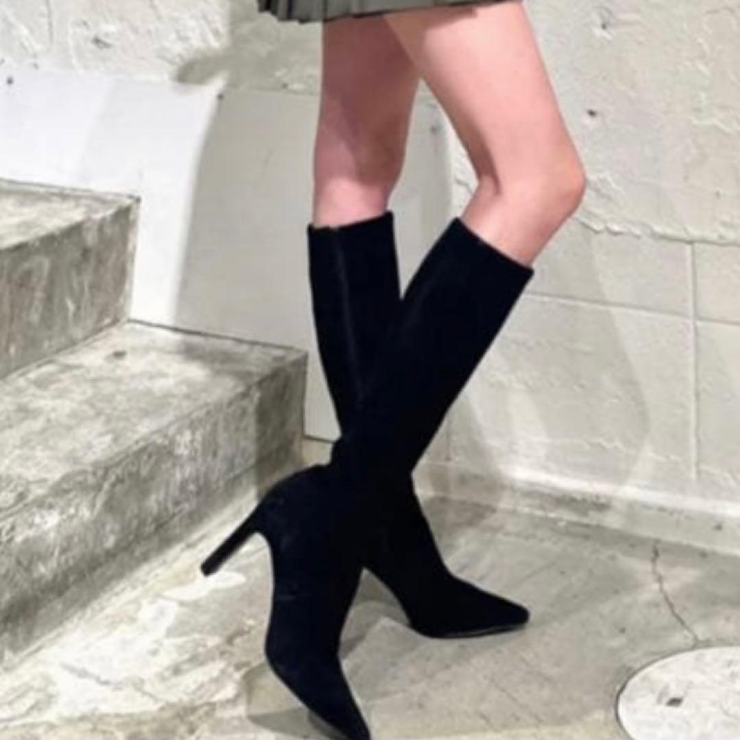 鈴木亜美さんプロデュース スエードロングブーツ L