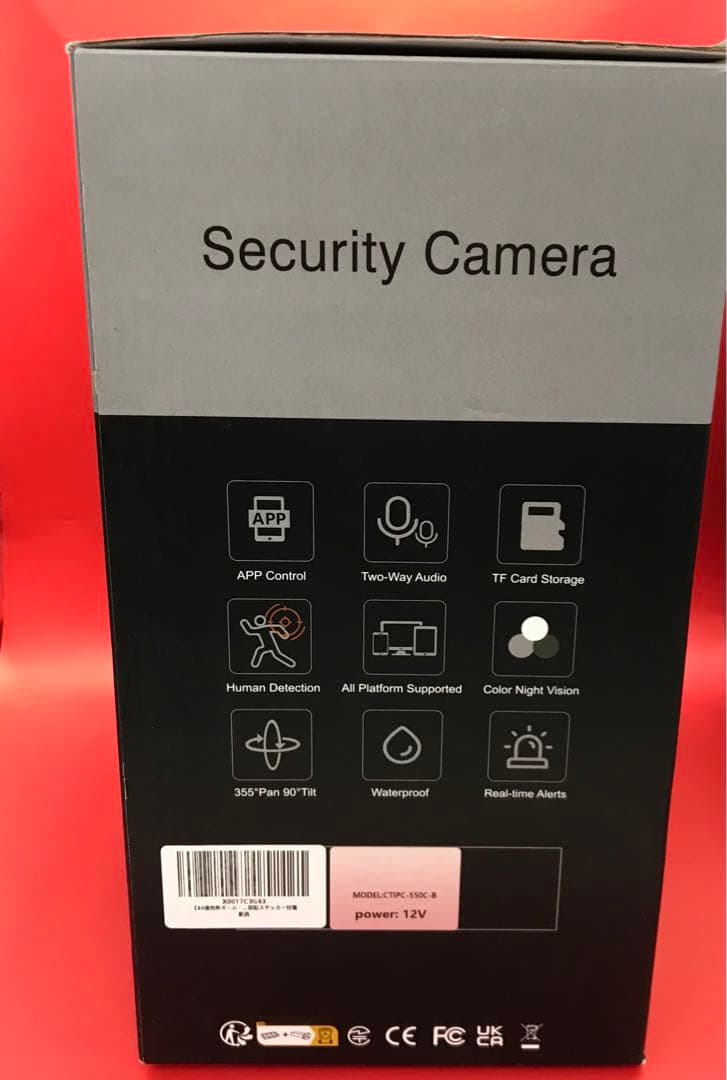 【開封・未使用】Ctronics 防犯カメラ 30倍光学ズーム 屋外 警報 追尾