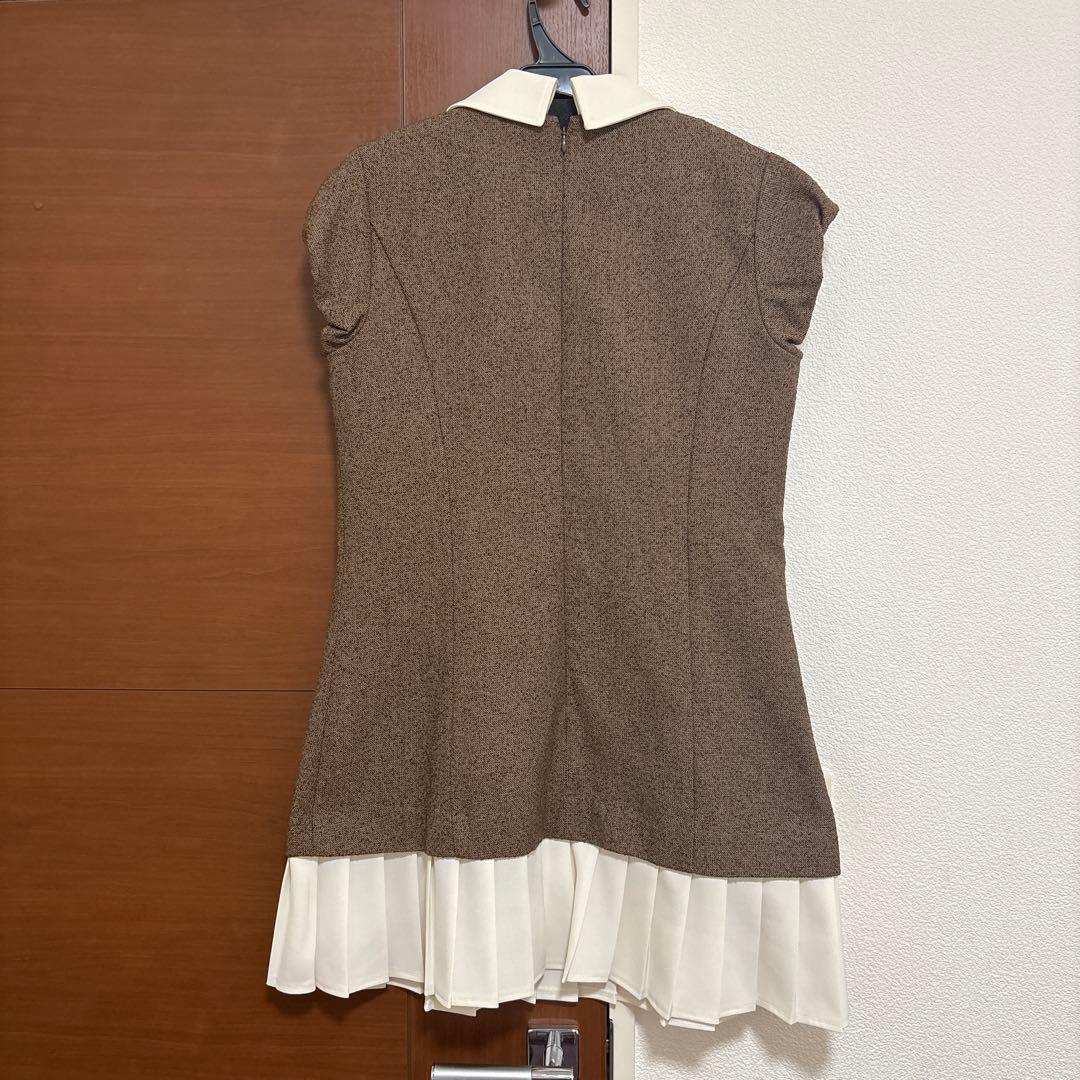 the toe Leopold Tweed Dress Mサイズ ブラウン