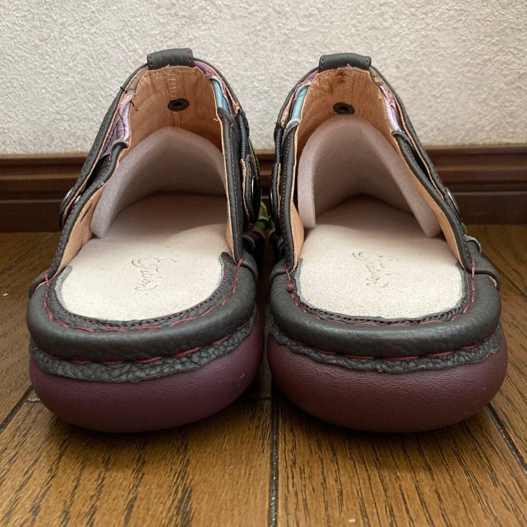 Estacion　エスタシオン　本革うずまき2wayサボシューズ　レザー　L