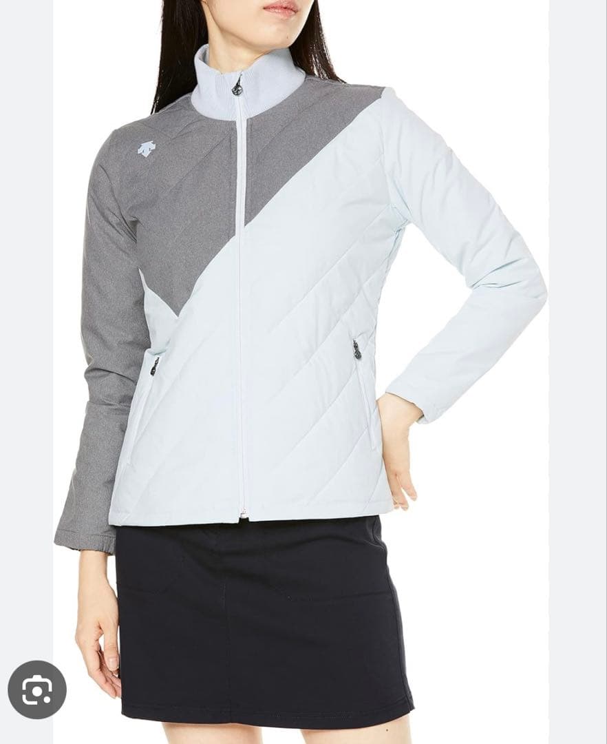 ゴルフ レディースジャケット グレー/ホワイト
