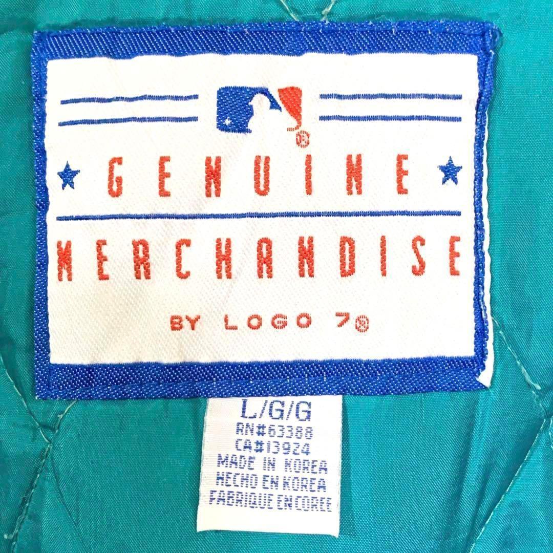 Mariners スタジャン ◎LOGO7社製 デカロゴ 刺繍 ナイロン 中綿