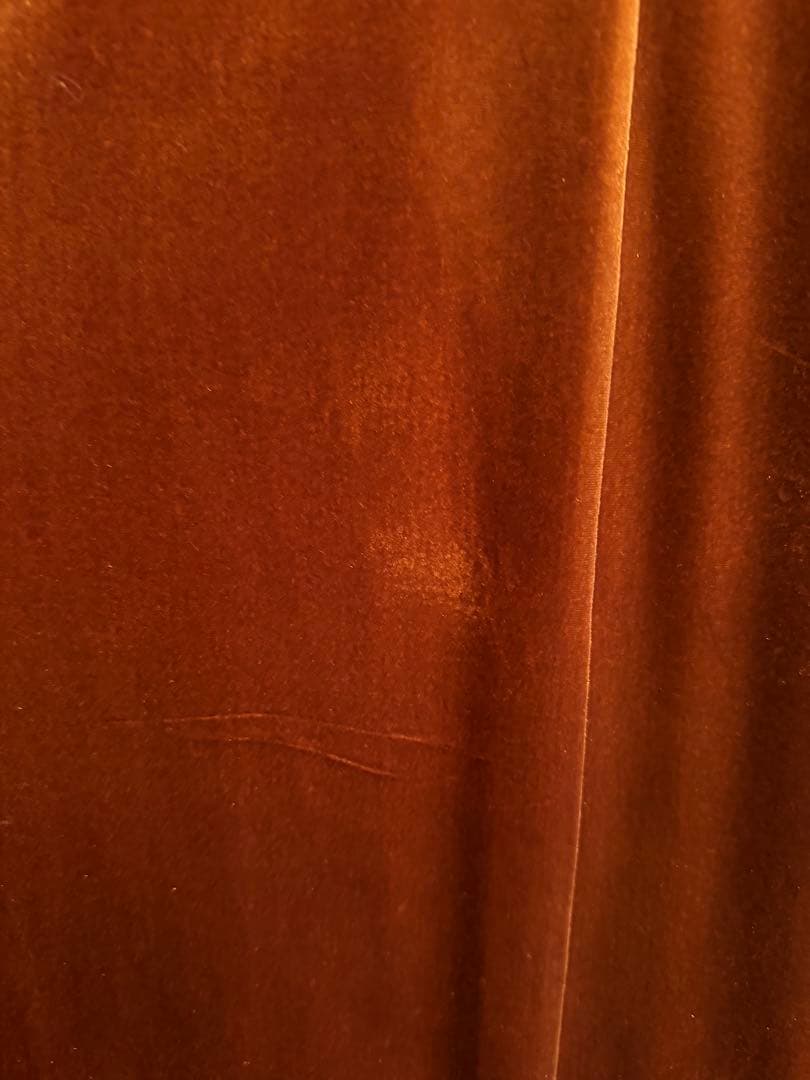 Ameri 2WAY CURVE VELOURS DRESS テラコッタ　S