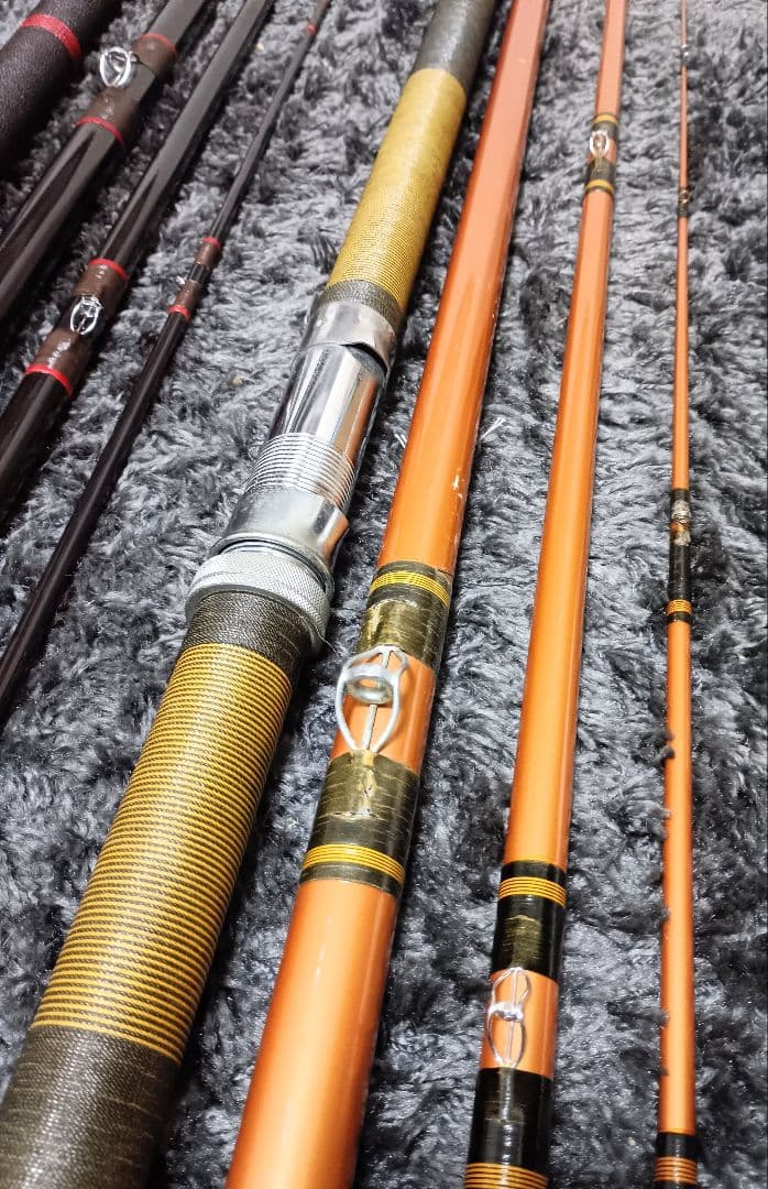 4本継ぎ石鯛竿5.2m&4.7mまとめて２本！グラス製