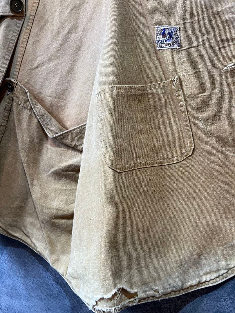 30s vintage ハーフムーン　ハンティングベスト　40s 50s