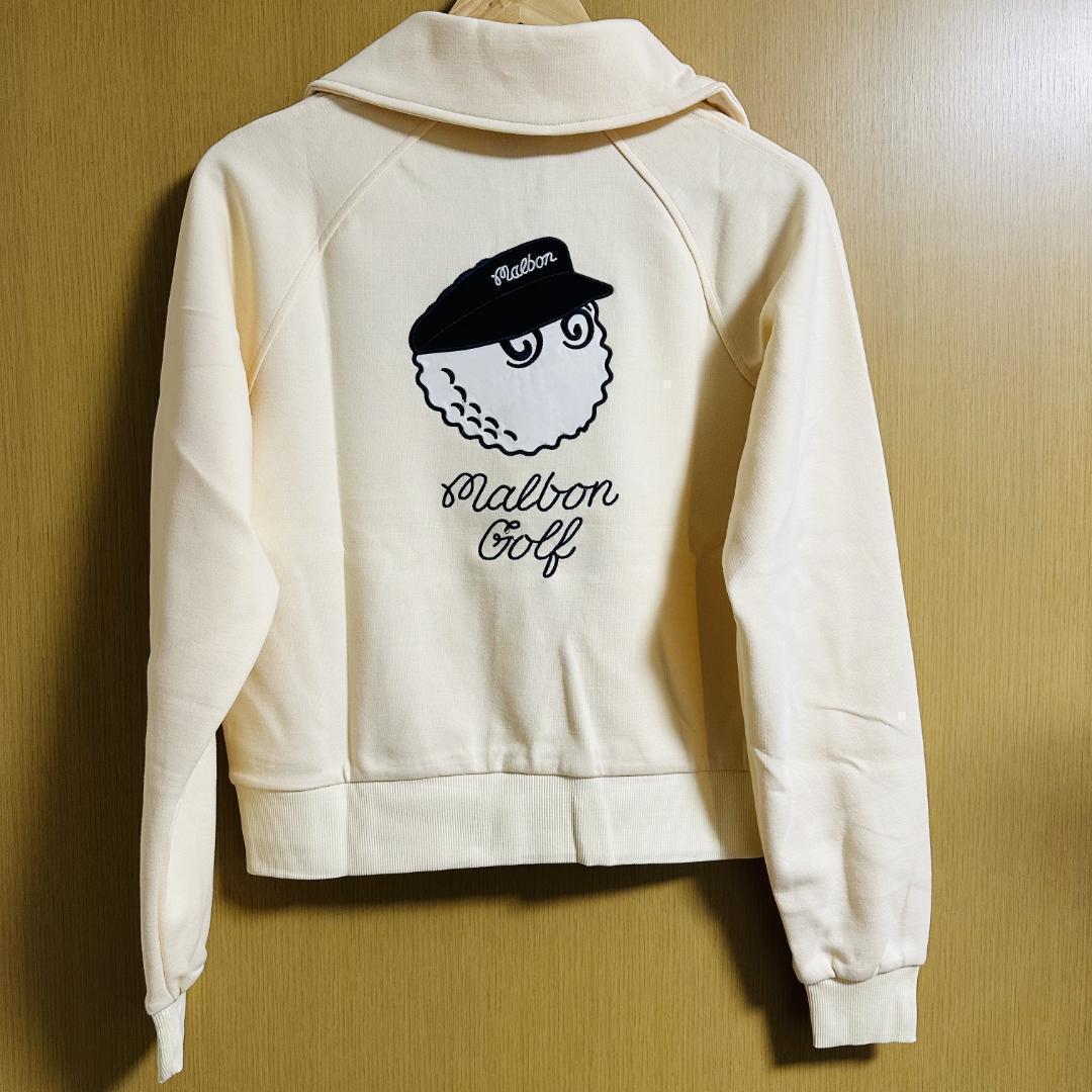 マルボンゴルフ ハーフジップ Malbon Golf 長袖 シャツ クリーム色M